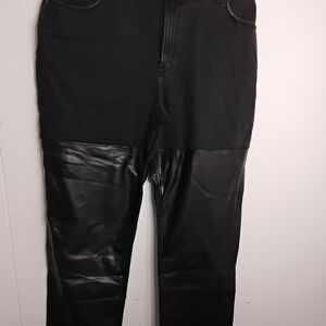Abercrombie & Fitch Curve Love Black High-Rise Mixed-Media Jeans  Inseam 35L